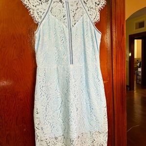 NWOT baby blue lace dress
